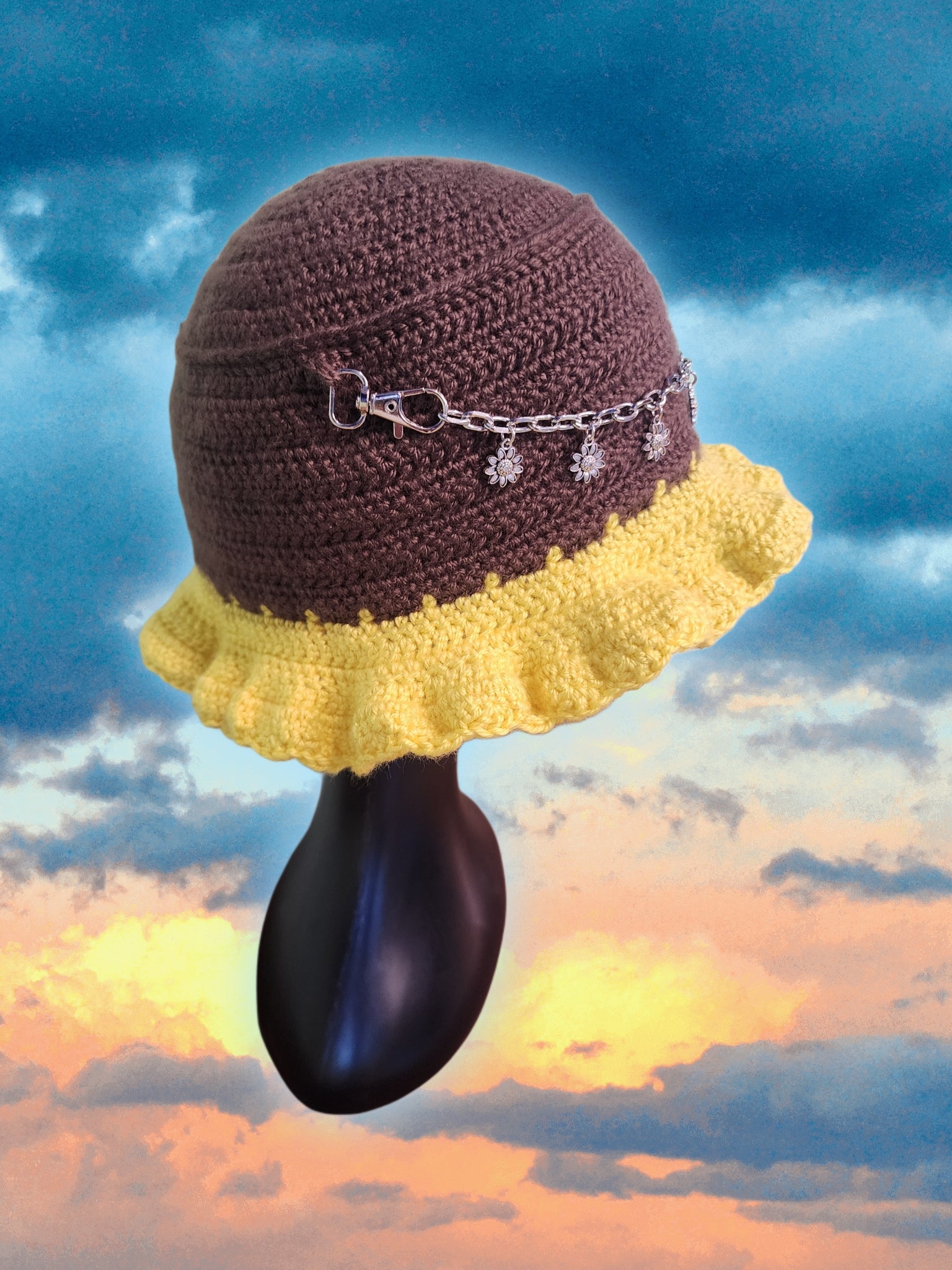 Sunflower Dream Crochet Bucket Hat - Ready to Ship