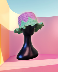 Lavender Tulip Peaks Crochet Bucket Hat - Ready to Ship