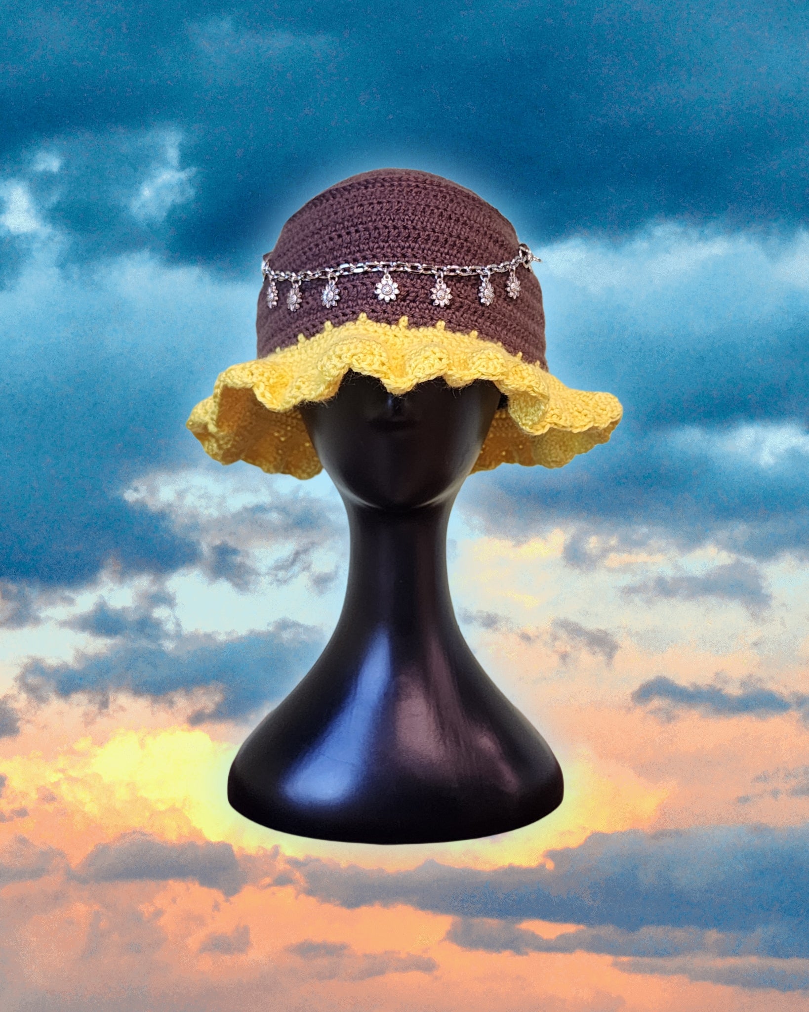 Sunflower Dream Crochet Bucket Hat - Ready to Ship