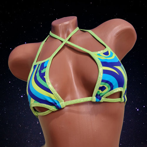 Diva Top (2-Way) - Neon Plumage