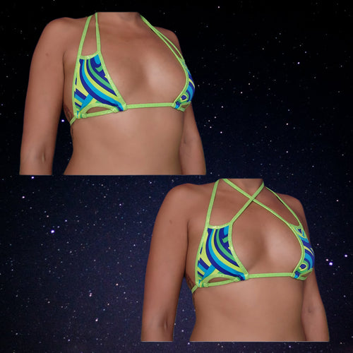 Diva Top (2-Way) - Neon Plumage