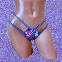 Double Strap Sporty Thong - "Daytrippin' on a Sunday" Colorway