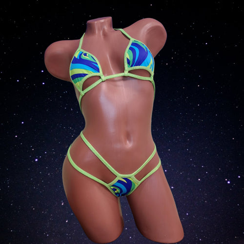 Basic Cutout Top - Neon Plumage