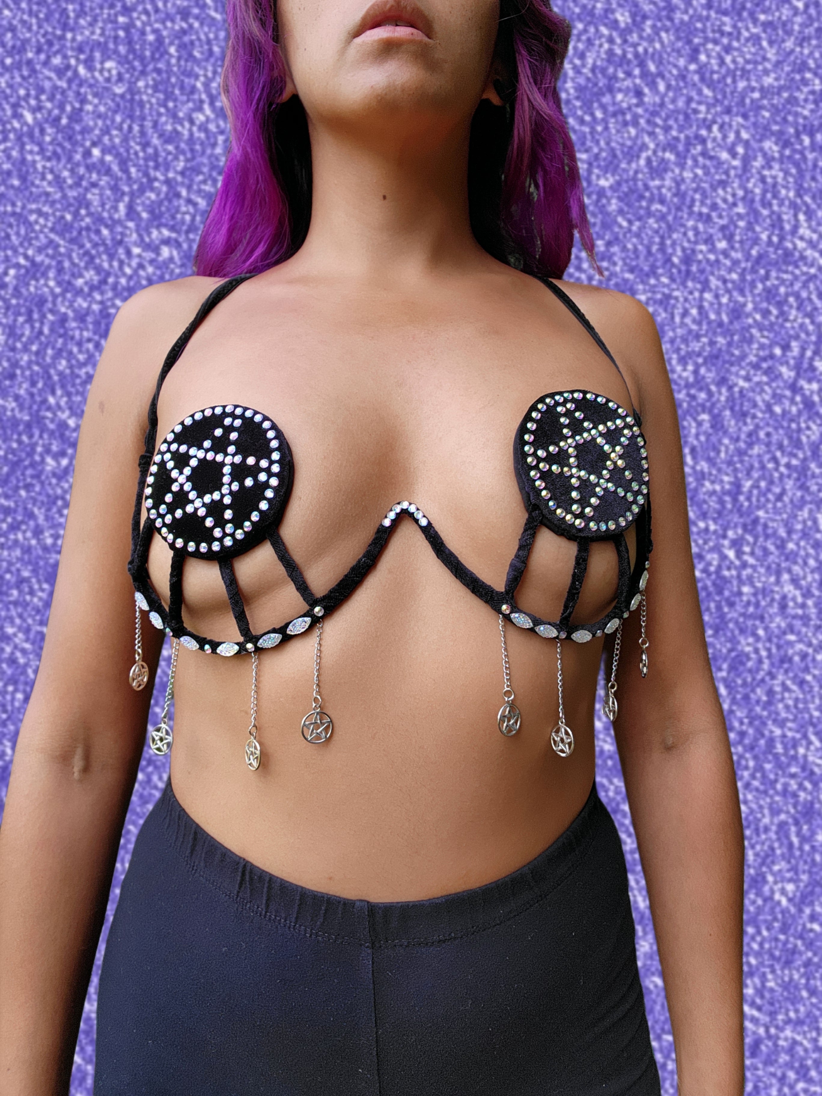 "Pentagram Glam" Fantasy Wire Bra