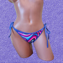 Side-Tie Cheeky Bikini Bottoms - "Daytrippin' on a Sunday" Colorway