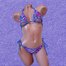 Side-Tie Cheeky Bikini Bottoms - "Daytrippin' on a Sunday" Colorway