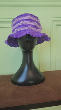 Grape Soda Bobbles Crochet Bucket Hat - Ready to Ship